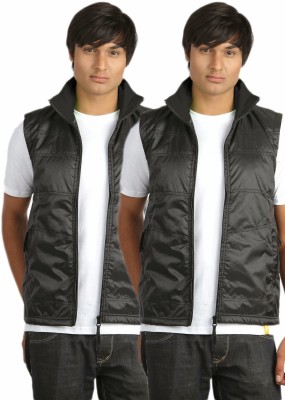 CAMPUS SUTRA Sleeveless Solid Men Quilted Jacket