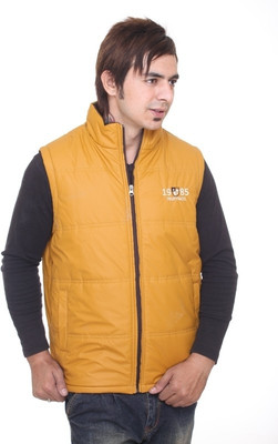 

Trufit Sleeveless Solid Men's Quilted Jacket, Yellow