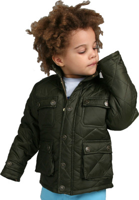 

Cherry Crumble California Full Sleeve Solid Baby Boys Jacket, Olive green