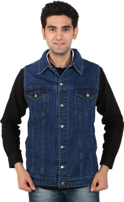 

Magneto Sleeveless Solid Men's Jacket, Blue