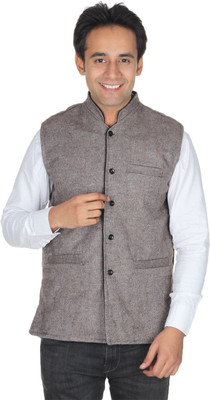 

Quetzal Sleeveless Solid Men's Jacket, Light brown