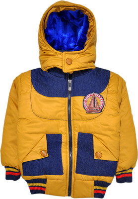 

Kangaroo Kids Full Sleeve Solid Baby Boys Jacket, Gold