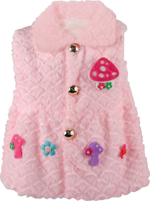 

Abito Juniors Sleeveless Solid Girls Jacket, Baby pink