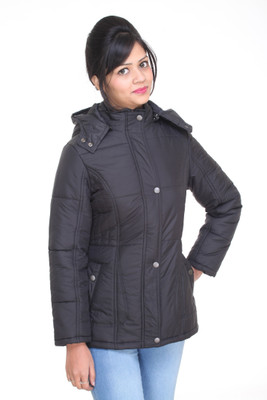 

Trufit Full Sleeve Solid Women's Bomber Jacket, Black