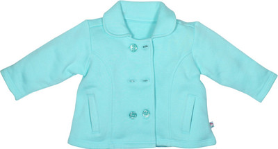 

FS MINI KLUB Full Sleeve Solid Baby Girls Jacket, Aqua
