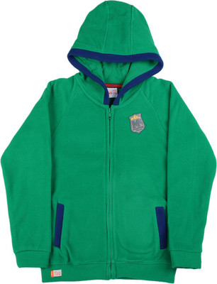 

FS Mini Klub Full Sleeve Solid Baby Boys Jacket, Green