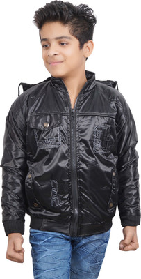 

Ahhaaaa Full Sleeve Solid Boys Jacket, Black