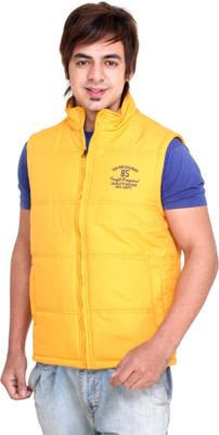 

Trufit Sleeveless Solid Men's Bomber Jacket, Yellow