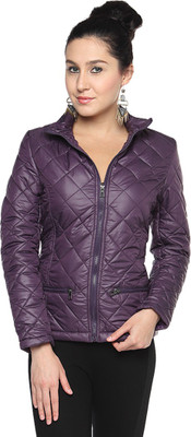 

Campus Sutra Full Sleeve Solid Women Quilted Jacket, Purple