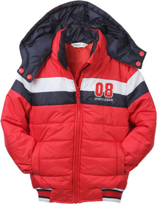 

Beebay Full Sleeve Striped Baby Boys Quilted Jacket, Red