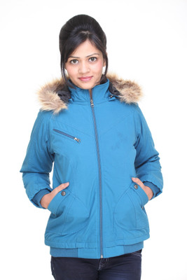 

Trufit Full Sleeve Solid Women's Bomber Jacket, Blue