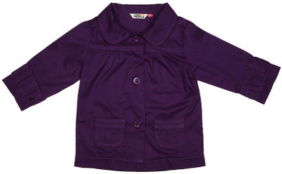 

People Full Sleeve Solid Baby Girls NA Jacket, Pink