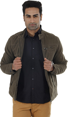 

Indian Terrain Full Sleeve Solid Men's Jacket, Choco