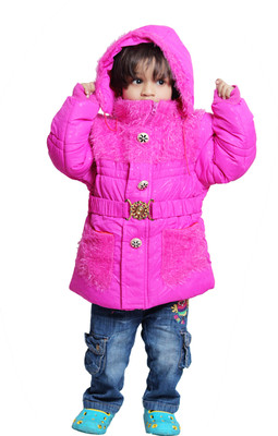 

Tiny Toon Full Sleeve Embroidered Baby Girls Jacket, Pink