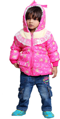

Tiny Toon Full Sleeve Printed Baby Girls Jacket, Pink