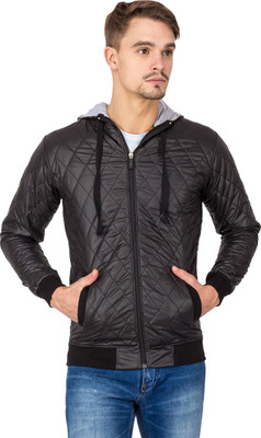

Campus Sutra Full Sleeve Solid Men Quilted Jacket, Black