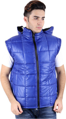 Kritika's World Sleeveless Solid Men Jacket