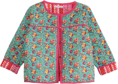 

My Little Lambs Full Sleeve Printed Baby Girls Jacket, Turquoise