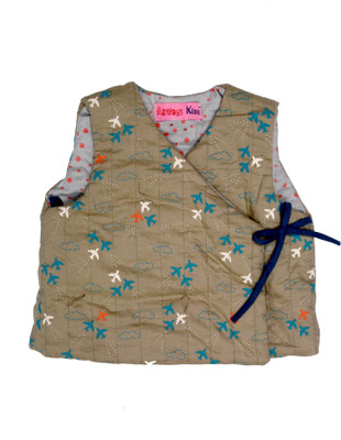 

Always Kids Sleeveless Printed Baby Boys & Baby Girls Jacket, Jet grey