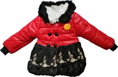 

Fusion Fashion Full Sleeve Solid Baby Girls Jacket, Red