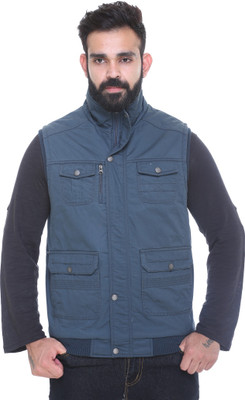 

Trufit Sleeveless Solid Men's Jacket, Blue