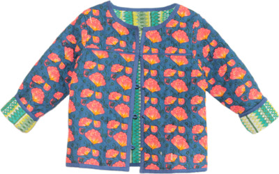 

My Little Lambs Full Sleeve Printed Baby Girls Jacket, Blue