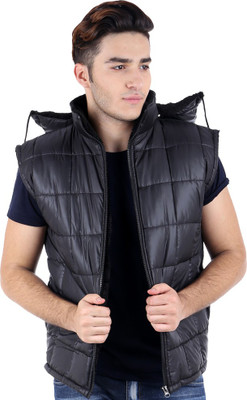 

Hardys Sleeveless Solid Men's Jacket, Black