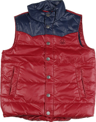 

United Colors of Benetton. Sleeveless Self Design Boys Quilted Jacket, 902