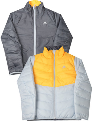 

ADIDAS Full Sleeve Self Design Boys Quilted Jacket, Halblu