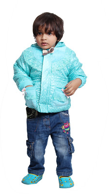 

Tiny Toon Full Sleeve Solid Baby Girls Jacket, Green