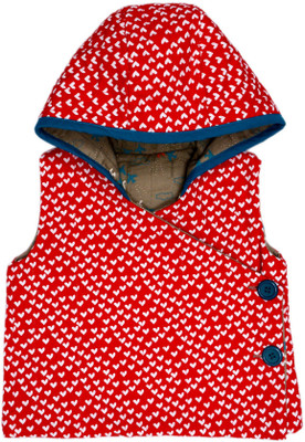 

Always Kids Sleeveless Printed Baby Boys & Baby Girls Jacket, Red
