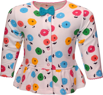

Pepito Full Sleeve Printed Baby Girls Jacket, White