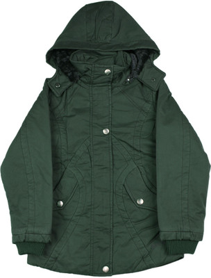 

Fort Collins Full Sleeve Solid Girls Jacket, Dark green