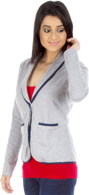 

Vea Kupia Full Sleeve Solid Women's Jacket, Grey;blue