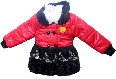 

Ishika Garments Full Sleeve Solid Baby Girls Jacket, Red