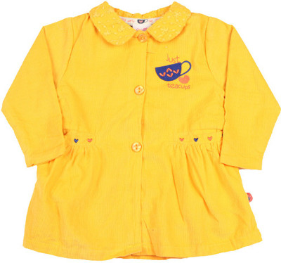 

FS Mini Klub Half Sleeve Solid Baby Girls Jacket, Yellow