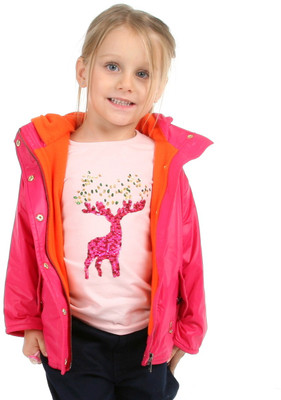 

Cherry Crumble California Full Sleeve Solid Baby Girls Jacket, Pink