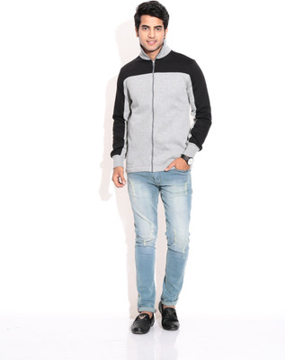

Casual Tees Full Sleeve Solid Men's Jacket, Black;grey