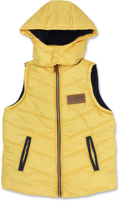 

London Fog Sleeveless Solid Baby Boys Jacket, Yellow