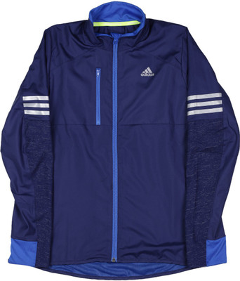 

ADIDAS Full Sleeve Solid Boys Wind Cheater Jacket, Midind/blue