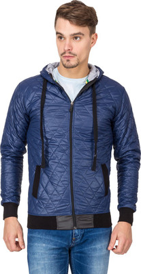 

Campus Sutra Full Sleeve Solid Men Quilted Jacket, Blue