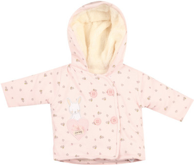 FS MINI KLUB Full Sleeve Printed Baby Girls Jacket, Pink