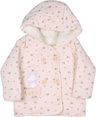 

FS MINI KLUB Full Sleeve Printed Baby Girls Jacket, Pink