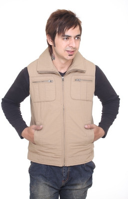 TRUFIT Sleeveless Solid Men Bomber Jacket