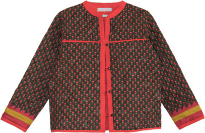 

My Little Lambs Full Sleeve Printed Baby Girls Jacket, Black