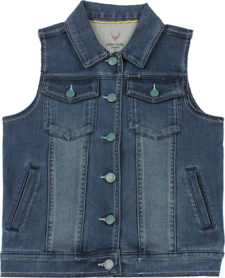 

Allen Solly Junior Sleeveless Solid Boys Top Jacket, Light blue