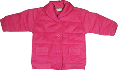 

FS Mini Klub Full Sleeve Solid Baby Girls Jacket, Pink