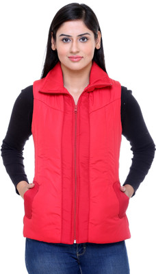 

Trufit Sleeveless Solid Women's Jacket, Red