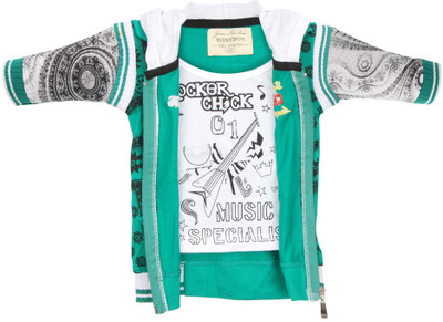 

Tonyboy Printed Baby Boys Jacket, Greenwhite