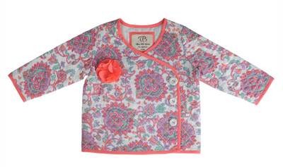 

Toy Balloon Kids Full Sleeve Floral Print Baby Girls Quilted Jacket, Multicolor
